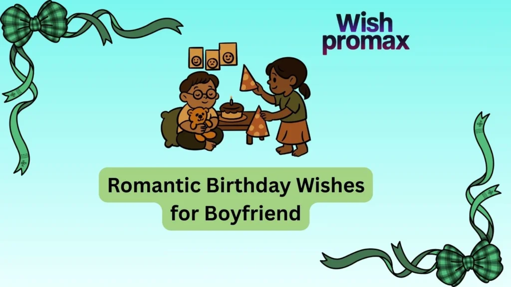 Birthday Wishes for Boyfriend Paragraph
Meaning:
Yeh wishes boyfriend ke birthday par ek pyara, emotional aur detailed message dene ke liye hoti hain jo dil ki baat bayan kare.
Definition:
In wishes mein pyaar, appreciation aur future ke liye good wishes hoti hain, jo ek paragraph ki form mein likhi jati hain.
Examples:
Happy Birthday, my love. You are not just my boyfriend, you are my happiness, my strength, and my favorite part of every day. I’m so grateful to celebrate your special day with you and I can’t wait to create many more memories together.
Happy Birthday to the man who makes my world brighter. Your love, care, and kindness mean everything to me. May this year bring you success, joy, and all the dreams your heart desires.
2 Line Heart Touching Birthday Wishes for Boyfriend
Meaning:
Yeh short aur emotional wishes hoti hain jo sirf do lines mein boyfriend ke liye gehra pyaar aur feelings express karti hain.
Definition:
In messages ka focus kam alfaaz mein zyada emotions convey karna hota hai, taake baat seedha dil tak pohanche.
Examples:
Happy Birthday, my love. You are the reason my heart smiles every single day.
May your life be as beautiful and special as you are to me.
Happy Birthday to my favorite person.
Loving you is the best thing that ever happened to me.
Birthday Wishes for Boyfriend in Urdu
Meaning:
Yeh wishes boyfriend ke liye Urdu zaban mein likhi jati hain taake jazbaat zyada gehre aur personal lagain.
Definition:
In messages mein pyaar, dua aur appreciation hoti hai jo Urdu ke khoobsurat alfaaz ke zariye bayan ki jati hai.
Examples:
سالگرہ مبارک ہو میرے پیارے۔ تم میری زندگی کی سب سے خوبصورت وجہ ہو، اللہ تمہیں ہمیشہ خوش رکھے۔
Romantic Birthday Wishes for Boyfriend