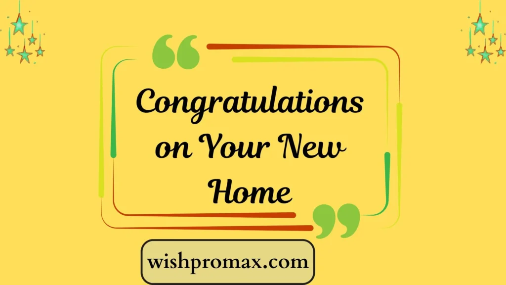 Congratulations on Your New Home
