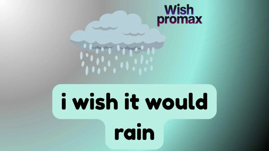 i wish it would rain