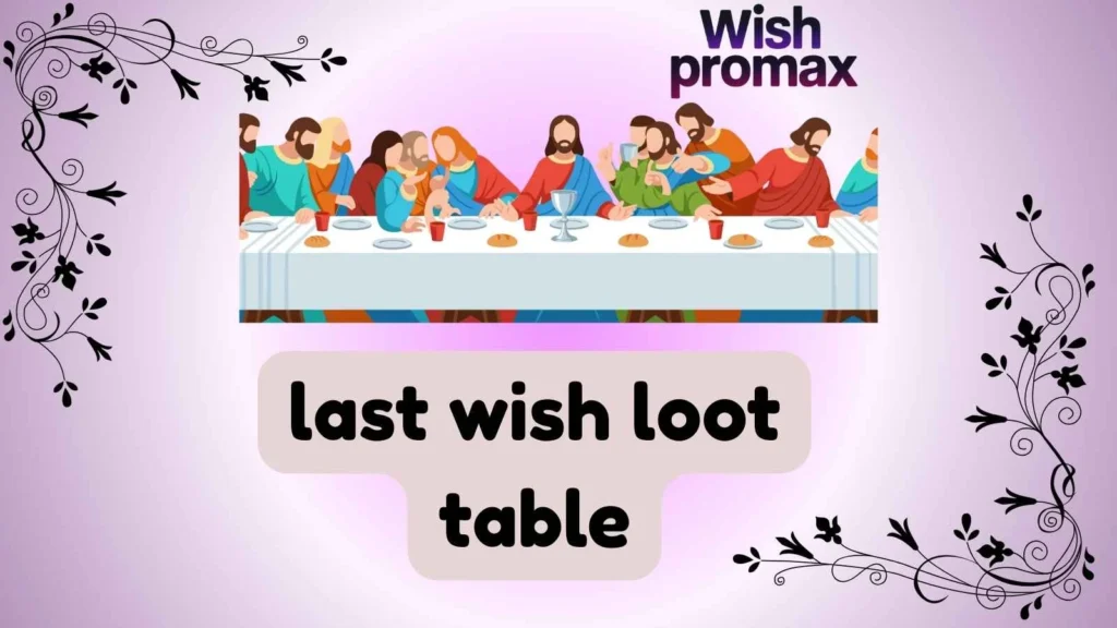last wish loot table