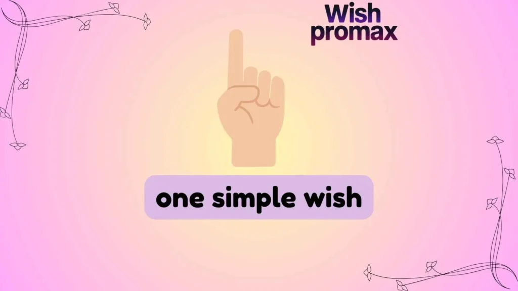 one simple wish