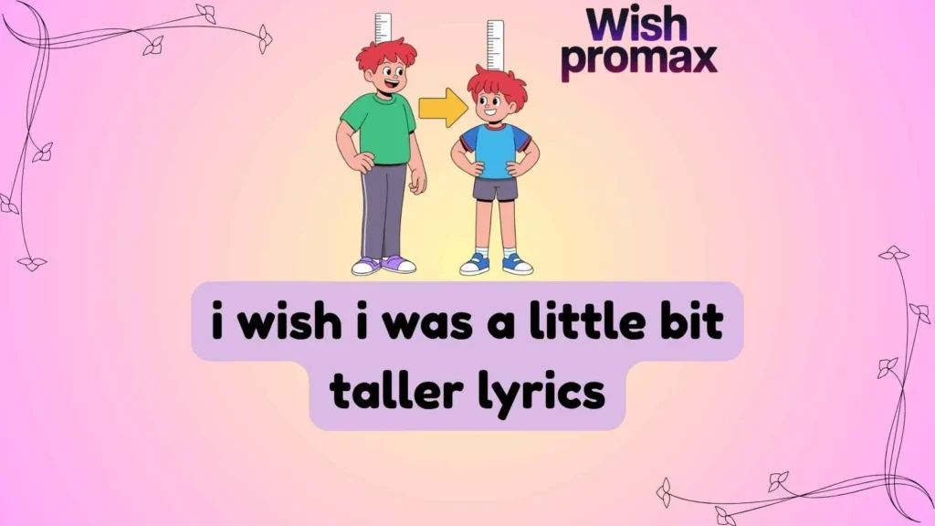 i wish i was a little bit taller lyrics