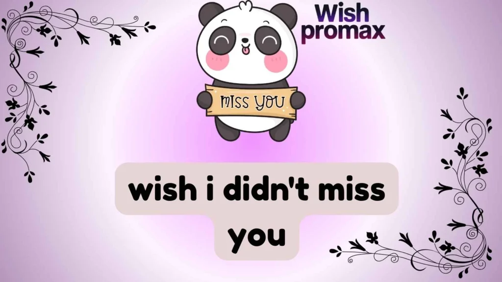 wish i didn't miss you