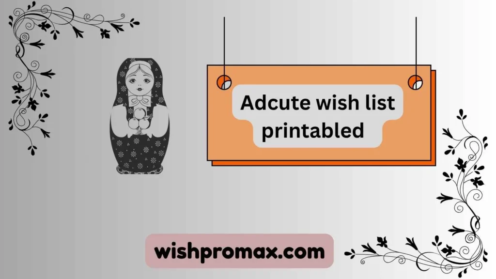 cute wish list printable